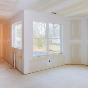 Interior construction of housing Construction building industry new home construction interior Building construction gypsum plaster walls